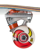 Toy Machine OG Monster Grey Complete skateboard 8.0 inch, 7-ply maple popsicle complete met silver Ruckus trucks witte Toy Machine 52mm wielen Pig lagers en OG Monster graphic in grey colorway volledig gemonteerd, verkrijgbaar bij Revert 95 Haarlem