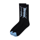 Butter Goods Nail Logo Socks in Black, crew length sokken met gebreide Nail Logo graphic in zwart, verkrijgbaar bij Revert 95 Haarlem