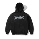 Butter Goods Nail Logo Zip-Thru Hoodie in Black, heavyweight cotton fleece full zip-through hoodie met large embroidered Nail Logo op de voorkant relaxed fit front pockets en ribbed trims, verkrijgbaar bij Revert 95 Haarlem
