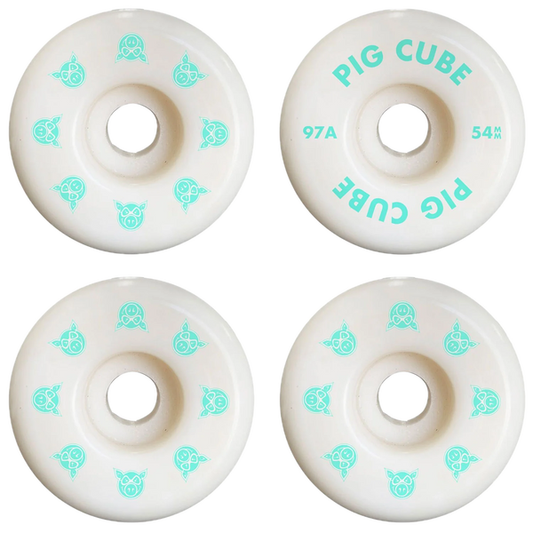 Pig Cube Wheels 97A – skateboardwielen van urethaan met cube shape en 97A hardheid