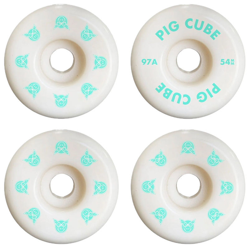 Pig Cube Wheels 97A – skateboardwielen van urethaan met cube shape en 97A hardheid