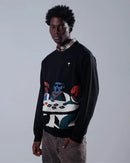 Hélas Caps Poker Dogs Crewneck Knit Black foto 4