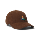 HUF Prism Triple Triangle Cord 6-Panel Curved Visor Hat in de kleur Dark Brown, verkrijgbaar bij Revert 95 Haarlem