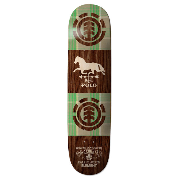 Het Element Polo Ralph Lauren x Element QUADRANT Deck is gemaakt van 100% Canadian Maple en heeft een Polo print.   Alle Element decks komen met een sheet gratis griptape. Laat ons even weten of je deze sheet los of op het deck wilt   100% Canadian Maple Free griptape