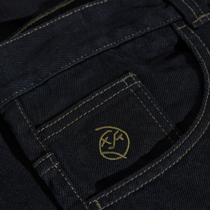 Polar Skate Co Big Boy Pants Black Dark Olive – loose fit denim broek met Big Boy patch in zwart/donker olijf