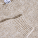 Polar Skate Co George Sweater P Pattern Sand – zandkleurige gebreide sweater met all-over Polar P Pattern en relaxed fit