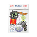 Butter Goods Q226 Sticker Pack Multi, 8 stickers in verschillende formaten met mixed Butter Goods Q226 graphics, verkrijgbaar bij Revert 95 Haarlem