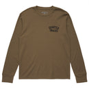 Quartersnacks Printed Thermal Longsleeve Tee in Black, waffle-knit thermisch longsleeve van 60/40 cotton poly met screen printed graphics op linker borst en achterkant, verkrijgbaar in Black Bone en Olive bij Revert 95 Haarlem
