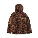 HUF Rainier Printed Shell Jacket in Brown met all-over printed patroon en verstelbare capuchon, verkrijgbaar bij Revert 95 Haarlem