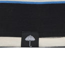 Hélas Caps Raye Tee in Striped Black met all-over streepjespatroon en geborduurd Umbrella logo op de linkerborst, verkrijgbaar bij Revert 95 Haarlem