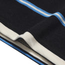 Hélas Caps Raye Tee in Striped Black met all-over streepjespatroon en geborduurd Umbrella logo op de linkerborst, verkrijgbaar bij Revert 95 Haarlem