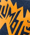 Rumble Speedshop Yellow Cat Heather Blue Sweater – crewneck sweater met Yellow Cat graphic