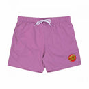 Santa Cruz Classic Dot Swimshort, 100% nylon zwemshort met elasticated waistband 17 inch outseam side en back pockets en all over Aqua React Classic Dot print zichtbaar bij nat verkrijgbaar in Purple Haze Black en Rich Navy, verkrijgbaar bij Revert 95 Haarlem