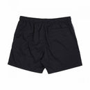 Santa Cruz Salba Voodoo Pit Swimshorts in Black, 100% nylon polymesh lined zwemshort met elasticated waistband 17 inch outseam side pockets back welt pocket en all over Aqua React print die zichtbaar wordt bij nat pro model Steve Salba Alba, verkrijgbaar bij Revert 95 Haarlem