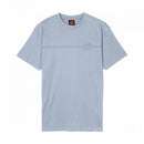 Santa Cruz Tonal Opus Dot Stripe T-Shirt in Fresh Blue, 100% organic cotton 235gsm heavyweight jersey loose fit tee met tonal Opus Dot Stripe print op chest en back in ton-sur-ton lichtblauwe Fresh Blue colorway, verkrijgbaar bij Revert 95 Haarlem