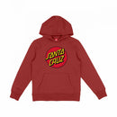 Santa Cruz Youth Classic Dot Hood in Ketchup met groot Classic Dot front en back print, verkrijgbaar bij Revert 95 Haarlem