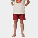 Santa Cruz Youth Classic Dot Swimshort verkrijgbaar in Ketchup en Black met Classic Dot print, verkrijgbaar bij Revert 95 Haarlem