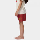 Santa Cruz Youth Classic Dot Swimshort verkrijgbaar in Ketchup en Black met Classic Dot print, verkrijgbaar bij Revert 95 Haarlem