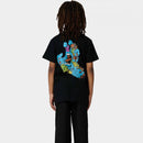 Santa Cruz Youth Roskopp Screaming Five T-Shirt verkrijgbaar in Black en Teal met groot back print, verkrijgbaar bij Revert 95 Haarlem