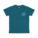 Santa Cruz Youth Roskopp Screaming Five T-Shirt verkrijgbaar in Black en Teal met groot back print, verkrijgbaar bij Revert 95 Haarlem