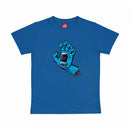 Santa Cruz Youth Screaming Hand T-Shirt in Ultramarine met Screaming Hand artwork voor en achter, verkrijgbaar bij Revert 95 Haarlem