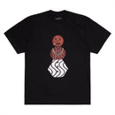 Quartersnacks Big Snackman Tee in Black, 100% katoenen T-shirt met oversized Snackman graphic op de voorkant, regular pasvorm, verkrijgbaar bij Revert 95 Haarlem