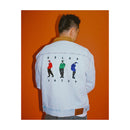 Hélas Caps Jazzy Jeans Jacket in Light Blue met gewassen denim finish, borduursels op het achterpaneel en corduroy accenten, verkrijgbaar bij Revert 95 Haarlem