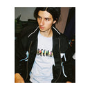 Hélas Caps Jazzy Tee in Pastel Blue met printed Hélas graphic op de voorkant en geribbelde ronde boord, verkrijgbaar bij Revert 95 Haarlem