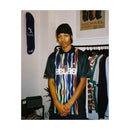 Hélas Caps Temperature Football Jersey Polo in Black met voetbal jersey kraag en Temperature graphic op de borst, verkrijgbaar bij Revert 95 Haarlem