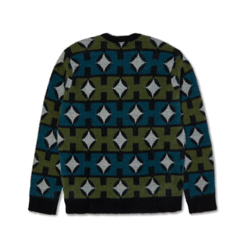 HUF Space Age Crewneck Sweater zwart sweatshirt met futuristische graphic