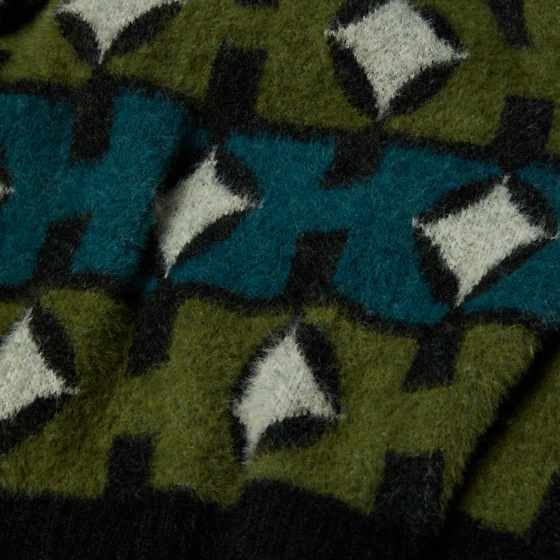 HUF Space Age Crewneck Sweater zwart sweatshirt met futuristische graphic