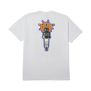 HUF Spark It Up SS Tee in White met Spark It Up graphic op center chest, verkrijgbaar bij Revert 95 Haarlem