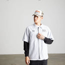 Huf x Spitfire Union Work Shirt Black/White, double layer werkhemd van cotton poly met chain stitched artwork en merrowed edge patch, button-down front, verkrijgbaar bij Revert 95 Haarlem
