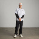 Huf x Spitfire Union Work Shirt Black/White, double layer werkhemd van cotton poly met chain stitched artwork en merrowed edge patch, button-down front, verkrijgbaar bij Revert 95 Haarlem