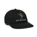 HUF Stuck On You 6 Panel CV Hat in Black, ongestructureerde cotton canvas snapback met Stuck On You logo branding op de voorkant en verstelbare snapback sluiting, verkrijgbaar bij Revert 95 Haarlem