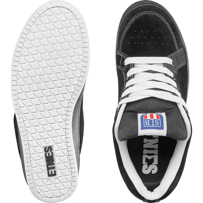Etnies Sal 23 Black White – retro skateschoen van Sal Barbier in zwart met wit