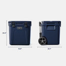 Yeti Roadie 48 – robuuste koelbox op wielen met PermaFrost™ isolatie, StrongArm™ handvat en NeverFlat™ wielen, 45 liter inhoud