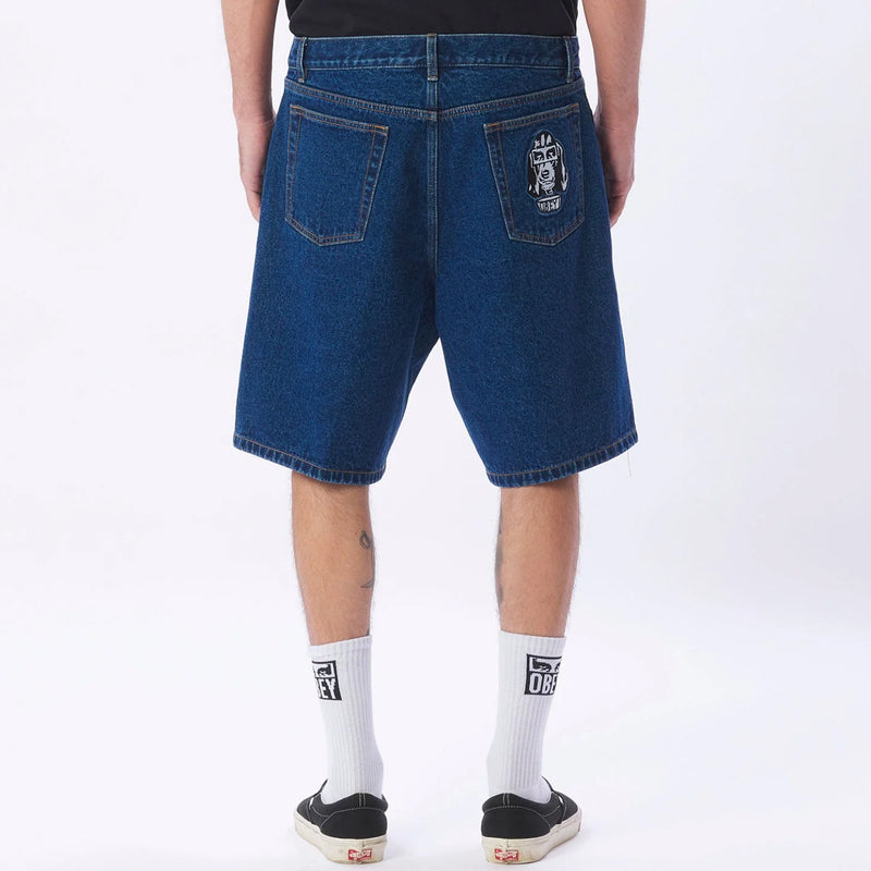 Bestel de Obey Bigwig Baggy Denim Short Stonewash Indigo veilig, gemakkelijk en snel bij Revert 95. Check onze website voor de gehele Obey collectie, of kom gezellig langs bij onze winkel in Haarlem.