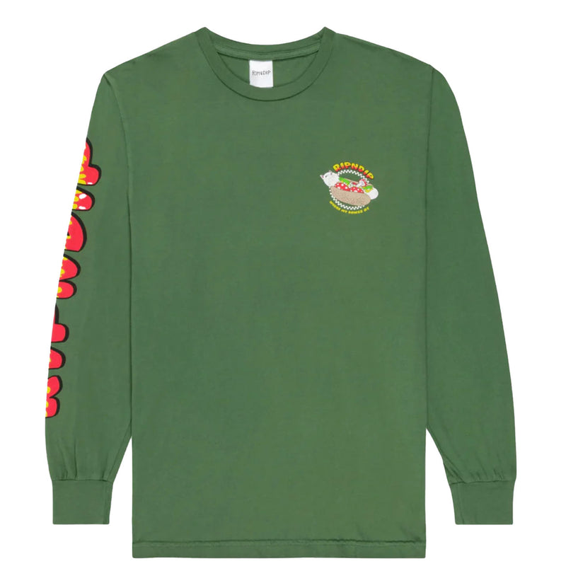 Bestel de Ripndip RIPNDIP Glizzy Longsleeve T-Shirt Olive veilig, gemakkelijk en snel bij Revert 95. Check onze website voor de gehele Ripndip collectie, of kom gezellig langs bij onze winkel in Haarlem.