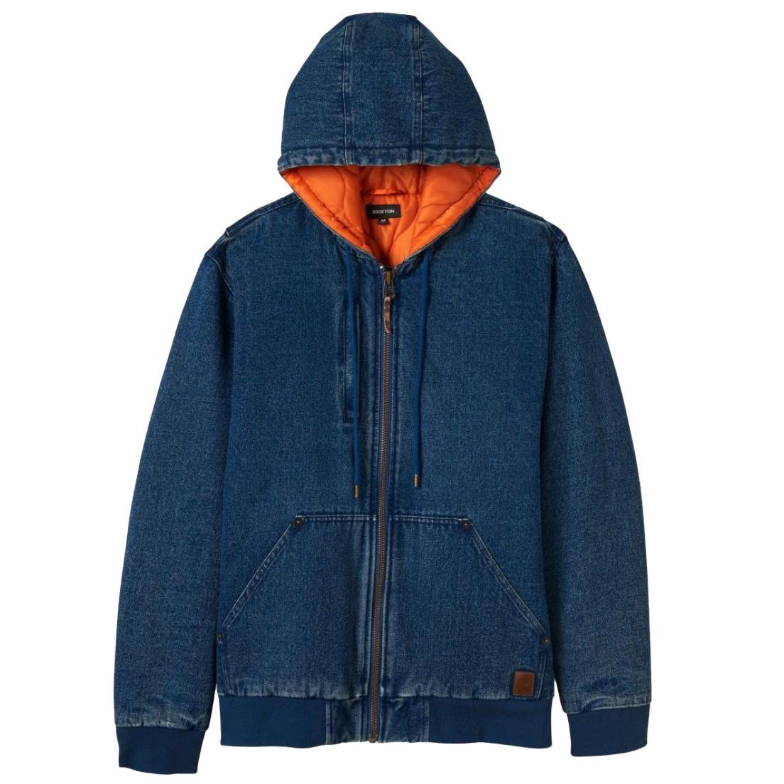 BUILDERS ZIP HOOD JACKET MEDIUM WASH INDIGO