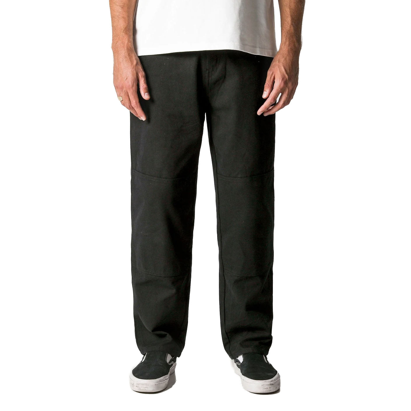 DISTEND DOUBLE KNEE PANT Black