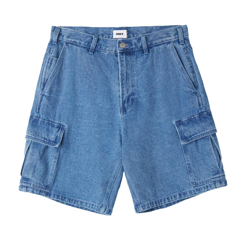 Bestel de Obey Bigwig baggy denim cargo short Light indigo wash indigo snel, gemakkelijk en veilig bij Revert 95. Check onze website voor de gehele Obey collectie of kom gezellig langs bij onze winkel in Haarlem.