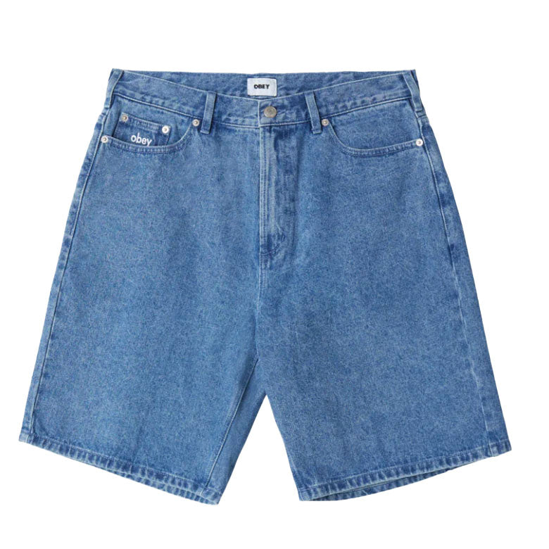 Bestel de Obey BIGWIG BAGGY DENIM SHORT LIGHT INDIGO snel, gemakkelijk en veilig bij Revert 95. Check onze website voor de gehele Obey collectie of kom gezellig langs bij onze winkel in Haarlem.