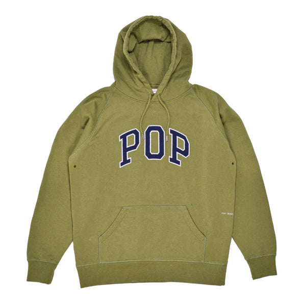 Bestel de Pop Trading company arch hooded sweat loden green snel, gemakkelijk en veilig bij Revert 95. Check onze website voor de gehele Pop Trading Company collectie of kom gezellig langs bij onze winkel in Haarlem.