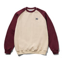 Butter Goods Sketch Waffle Crewneck in Cream Red, 430gsm 100% katoen waffle long sleeve top met raglan mouwen elasticated cuffs en hem en embroidered Sketch patch op de voorkant, verkrijgbaar bij Revert 95 Haarlem
