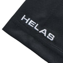 Hélas Caps Temperature Football Jersey Polo in Black met voetbal jersey kraag en Temperature graphic op de borst, verkrijgbaar bij Revert 95 Haarlem