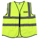 Thrasher Destruction Safety Vest Safety Green, fluorescerend polyester veiligheidsvest met reflecterende details en vijf zakken, verkrijgbaar bij Revert 95 Haarlem