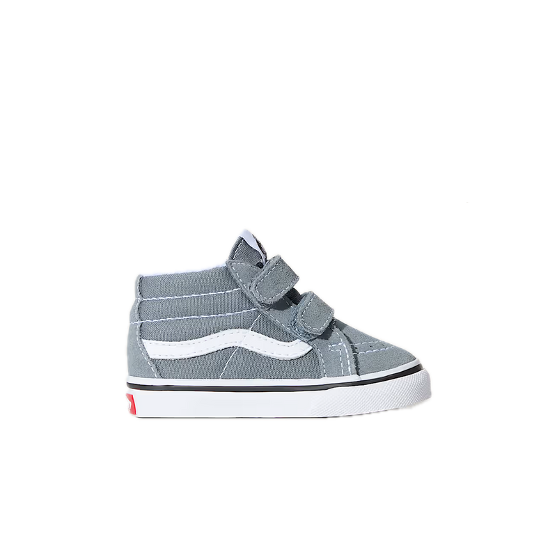 Vans Sk8-Mid Reissue Velcro Color Theory Stormy Weather Toddler – peuter sneaker in stormy weather blauw met klittenbandsluiting en Vans side stripe