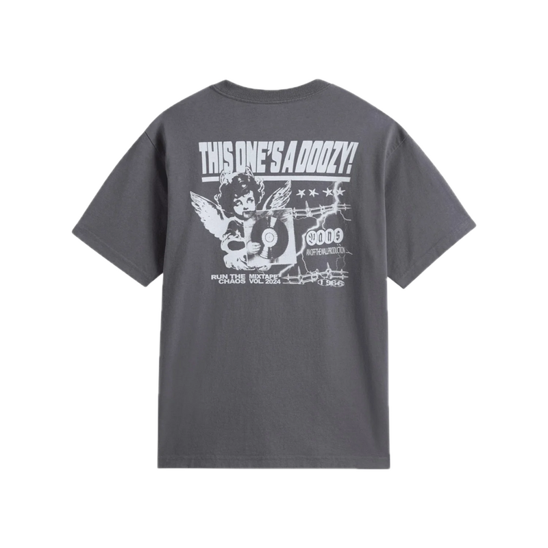 Vans Earthbound Loose Fit SS Asphalt – donkergrijs loose fit T-shirt van duurzaam katoen met subtiele Vans-graphic