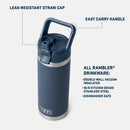 YETI Colour Cap Straw Bottle Pace Purple, roestvrijstalen drinkfles met kleurbijpassende straw cap en TripleHaul handgreep, verkrijgbaar in 18 oz en 26 oz, verkrijgbaar bij Revert 95 Haarlem